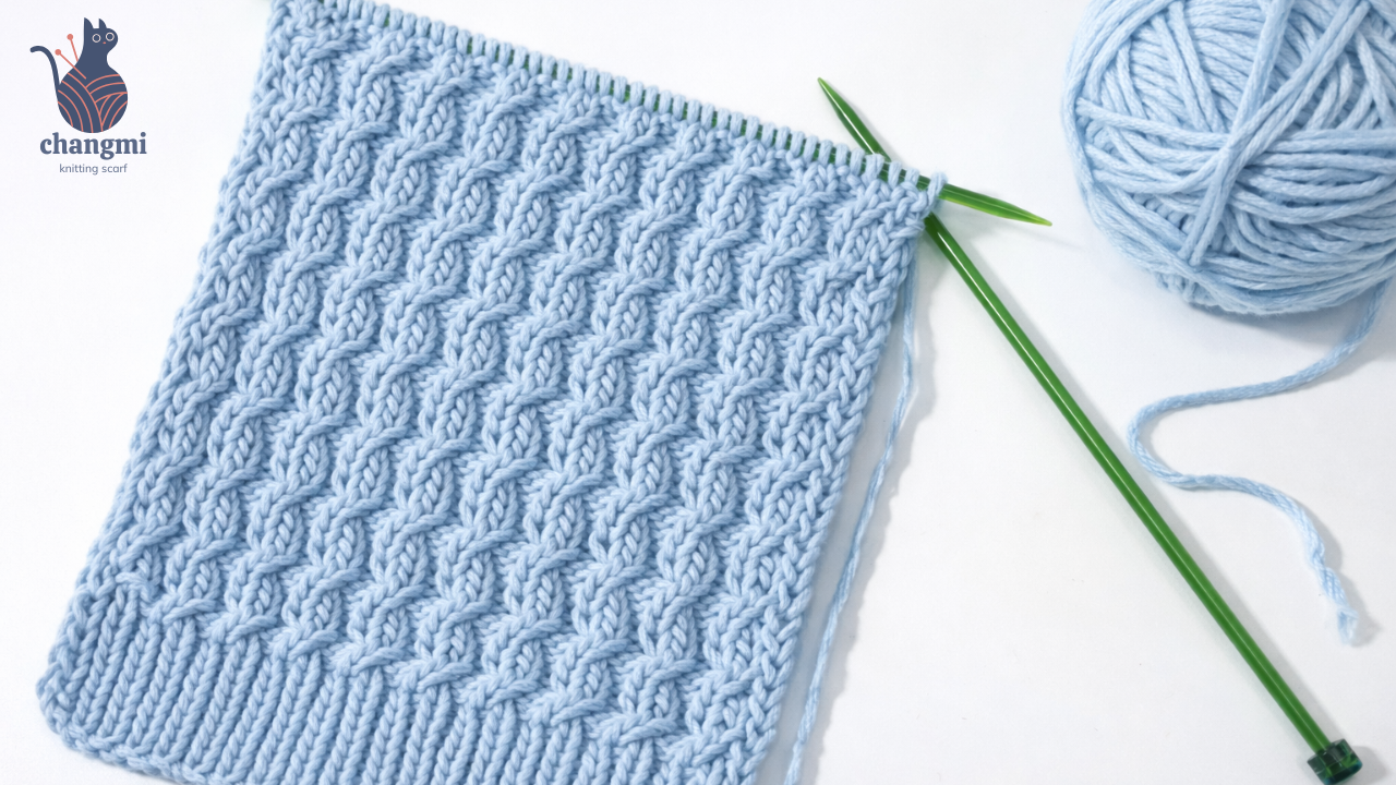 How to Knit a Scarf for Beginners Step By Step | Pattern 1 | Changmi Knitting Scarf