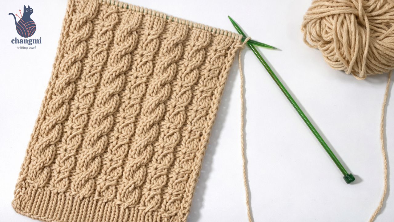 How to Knit a Scarf for Beginners Step By Step | Pattern 3 | Changmi Knitting Scarf