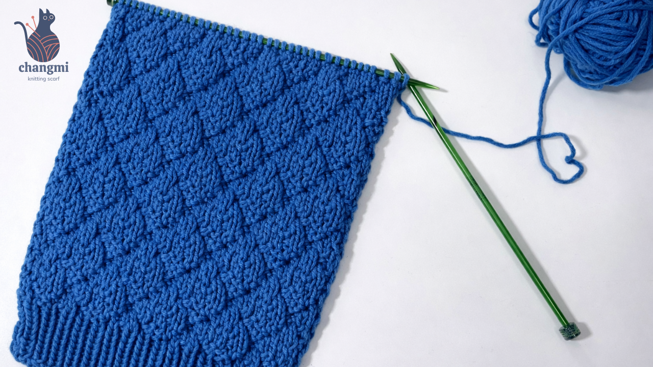 How to Knit a Scarf for Beginners Step By Step | Pattern 4 | Changmi Knitting Scarf