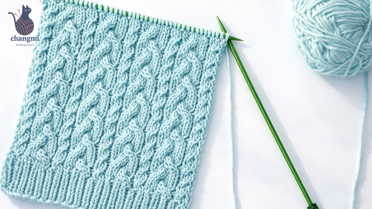 How to Knit a Scarf for Beginners Step By Step | Pattern 6 | Changmi Knitting Scarf