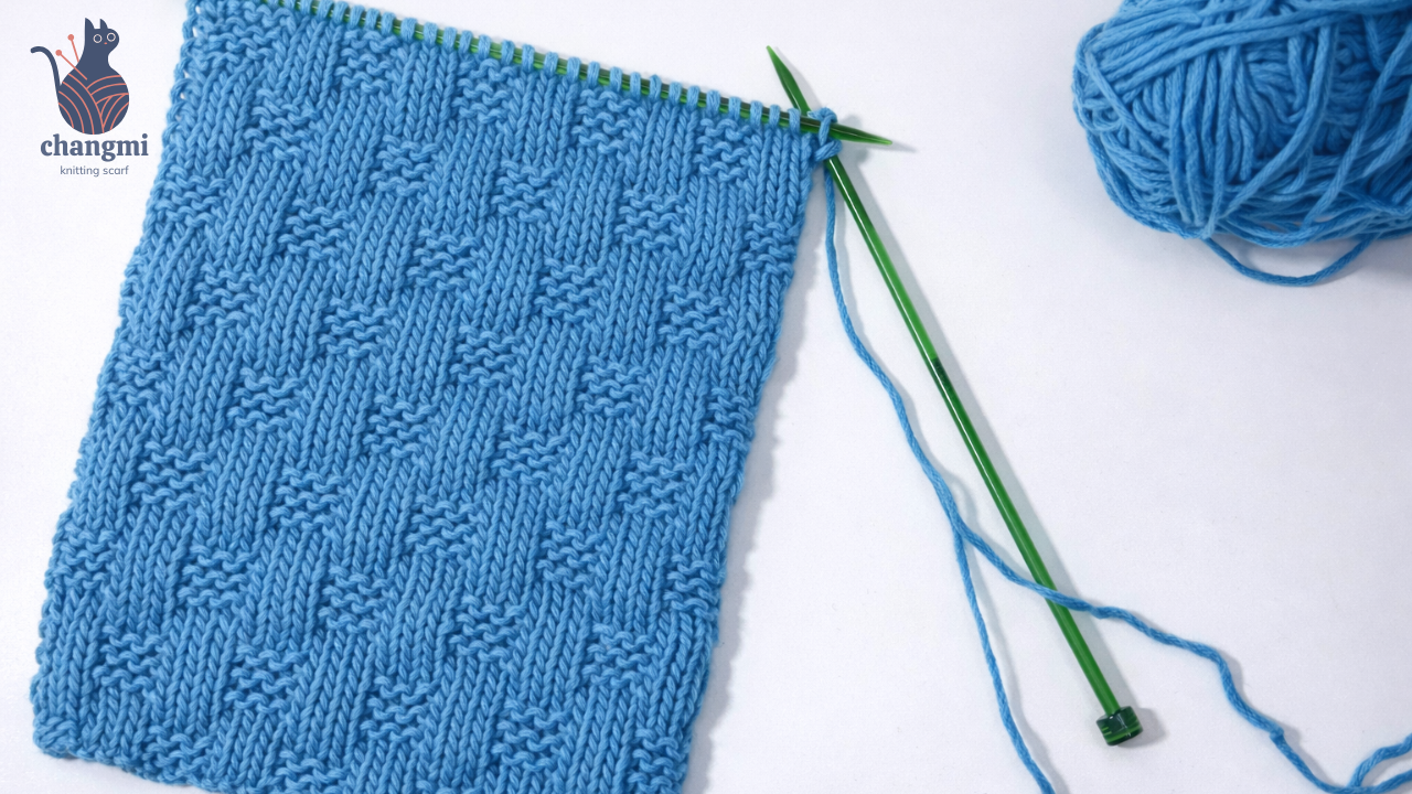 How to Knit a Scarf for Beginners Step By Step | Pattern 7 | Changmi Knitting Scarf