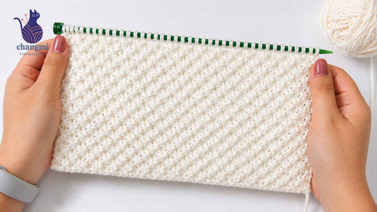 SUPER EASY & MODERN Knitting Pattern for Beginners! 💫 Knitting Stitch for Baby Blanket.
