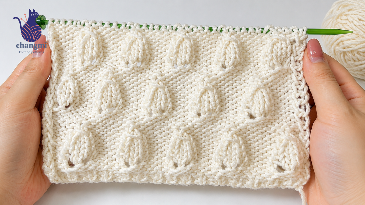 SO EASY & DELICATE Knitting Pattern for Beginners! 🍃 Delicate Knitting Stitch for Hat & Sweater.