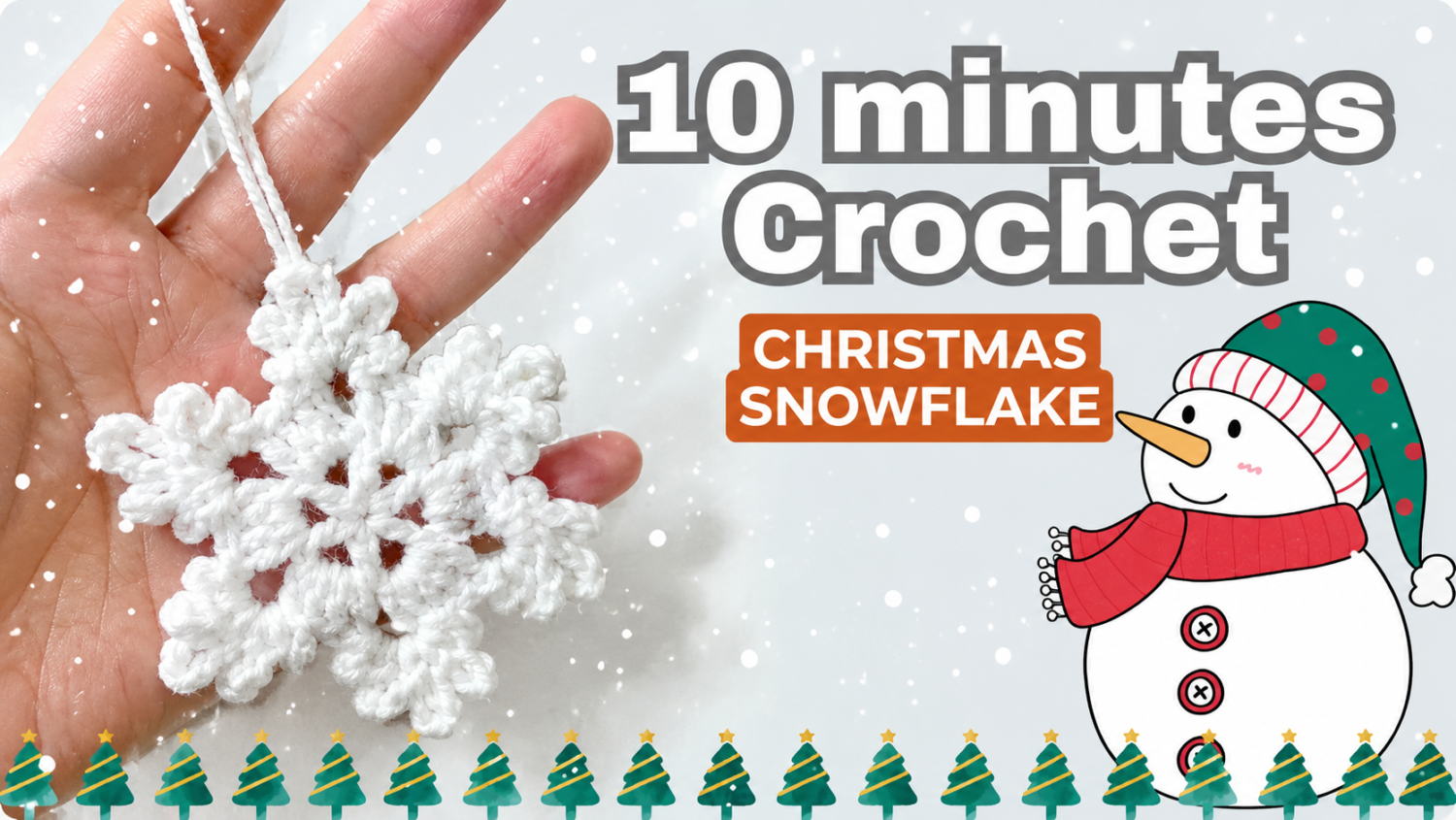 Very Easy Crochet Christmas Ornament - Snowflake Tutorial