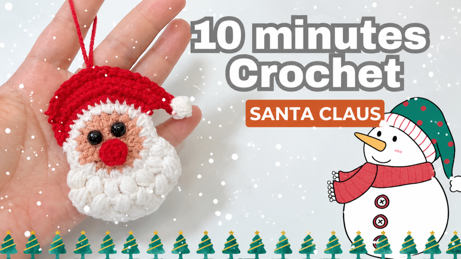 Very Easy Crochet Christmas Ornament - Santa Claus Tutorial